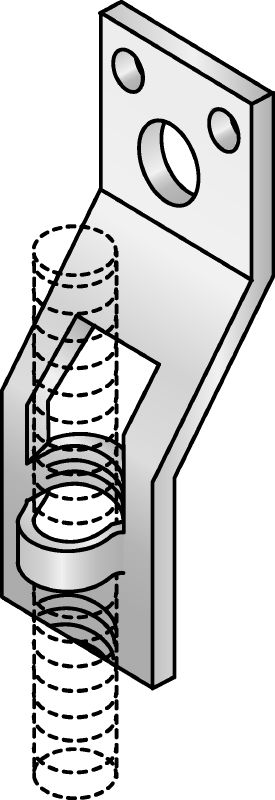 Raccord à œillet Raccord à œillet pour joindre la tige du dispositif de suspension à l’acier structurel