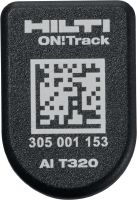 Étiquette intelligente Bluetooth® ON!Track AI T320 Étiquette de ressource durable pour suivre l'emplacement et la demande d'équipements de construction via le système de suivi des outils Hilti ON!Track - optimisez votre inventaire et gagnez du temps dans sa gestion