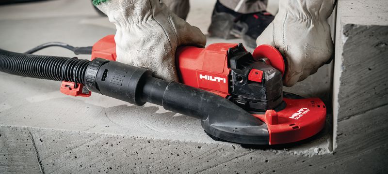 AG 500-20D Angle grinder Powerful corded angle grinder with dead man’s switch for cutting and grinding in metal, concrete, and masonry with discs up to 5” (14-amp) Applications 1