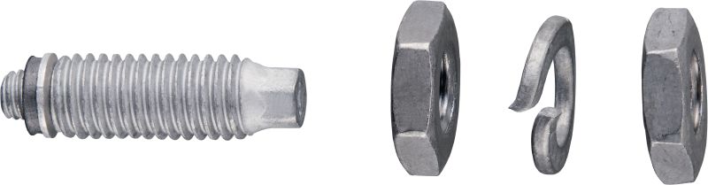 Electrical Connector S-BT-EF HL Threaded screw-in stud (multilayer coated carbon steel - corrosion protection comparable to HDG) for electrical connections on steel in mildly corrosive environments